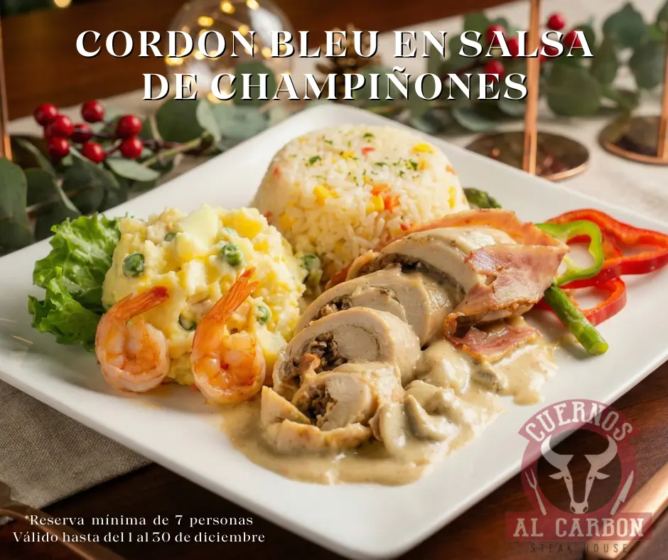 Pollo cordon bleu menu navideño Alborada