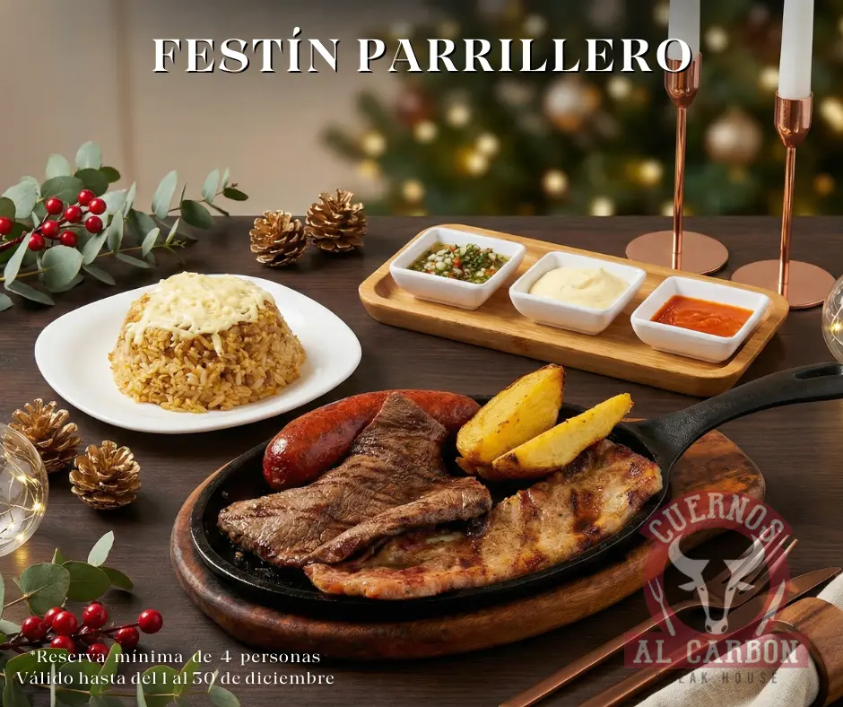 Plato navideño mixto carnes y costilla Guayaquil